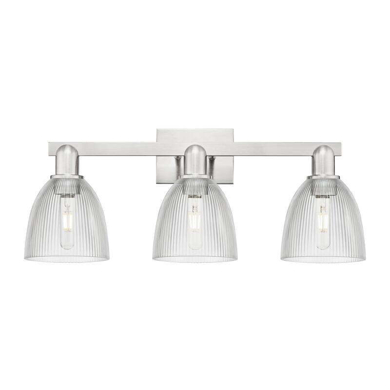 Innovations Lighting Endless Possibilities Arcadia - Castile - 3 Light 25" Bath Vanity Light - Clear/Brushed Satin Nickel