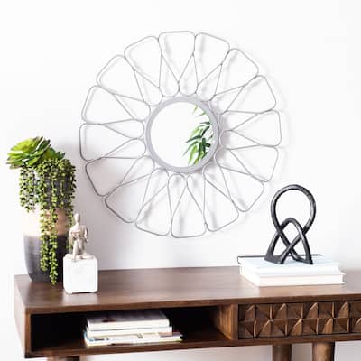 SAFAVIEH Luck 23-inch Silver Round Mirror - 23" W x 1.5" L x 23" H