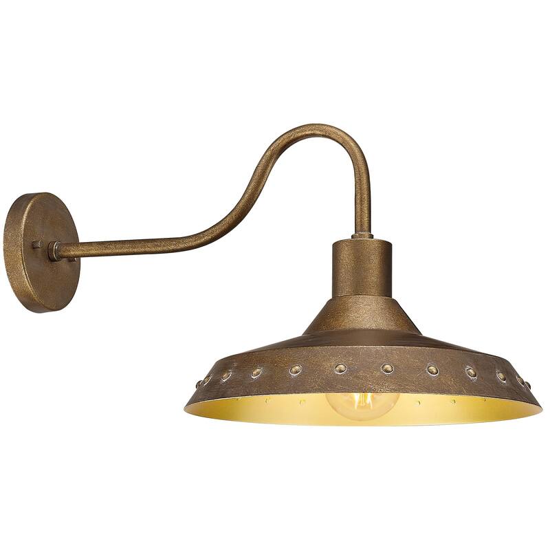 Gooseneck Barn Light, Exterior Wall Sconce - Rust Copper