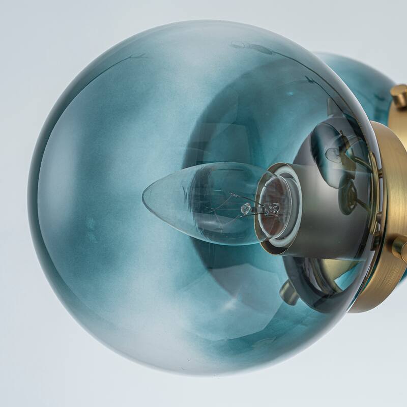 4/6-Light Modern Sputnik Globe Cluster Glass Chandelier for Dining Room