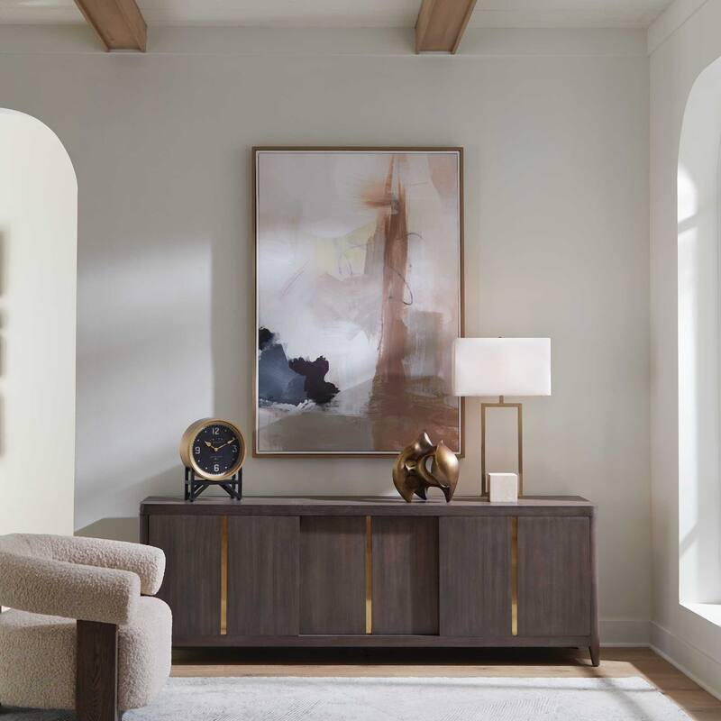 Uttermost Bluster Framed Abstract Canvas