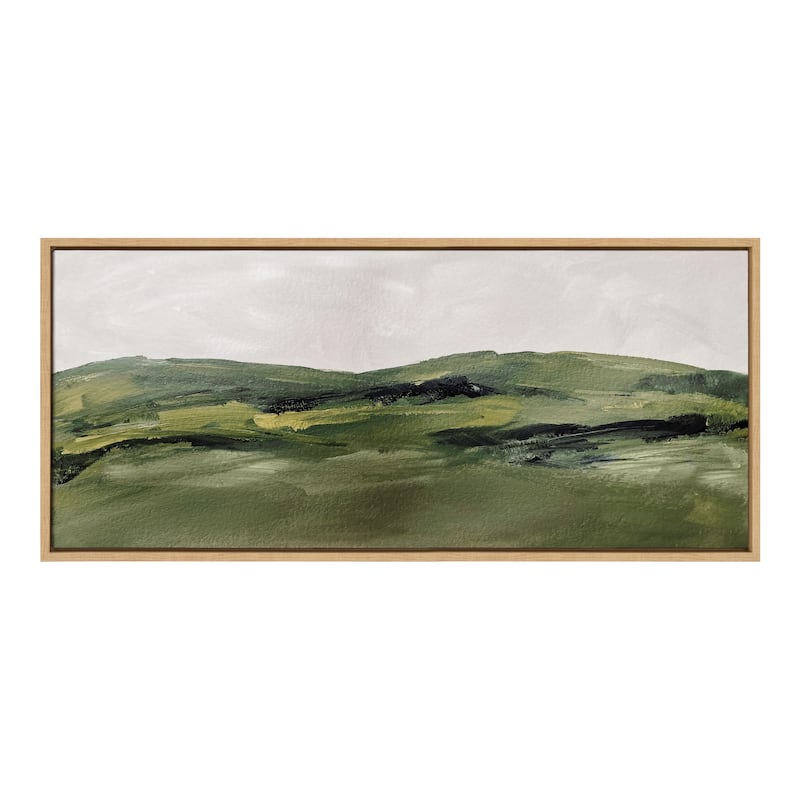 Kate and Laurel Sylvie Green Mountain Landscape Framed Canvas by Amy ...