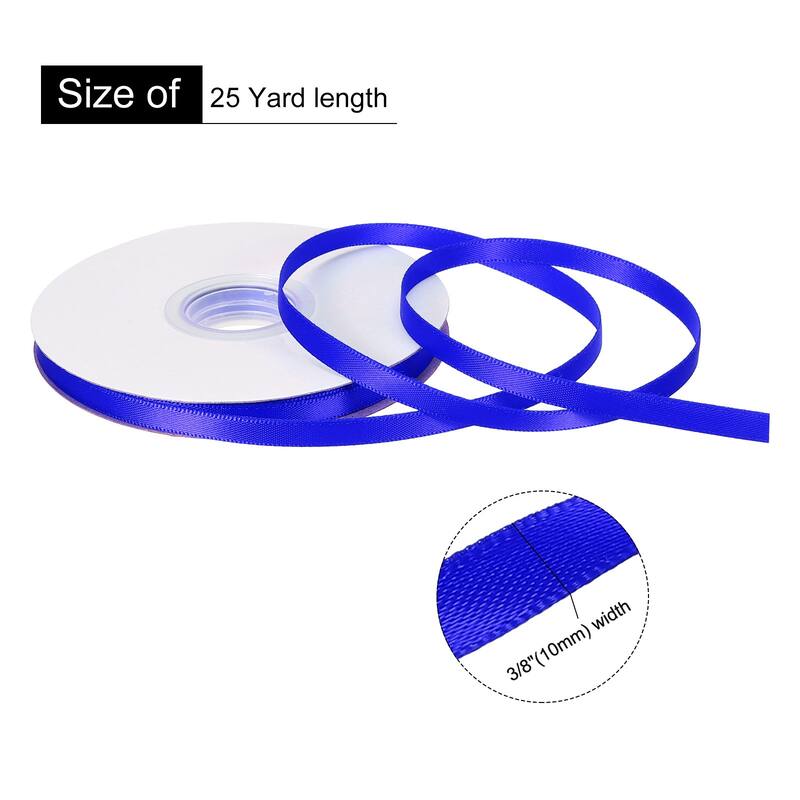 Double Faced Solid Satin Ribbon Polyester Fabric Roll for Gift Party