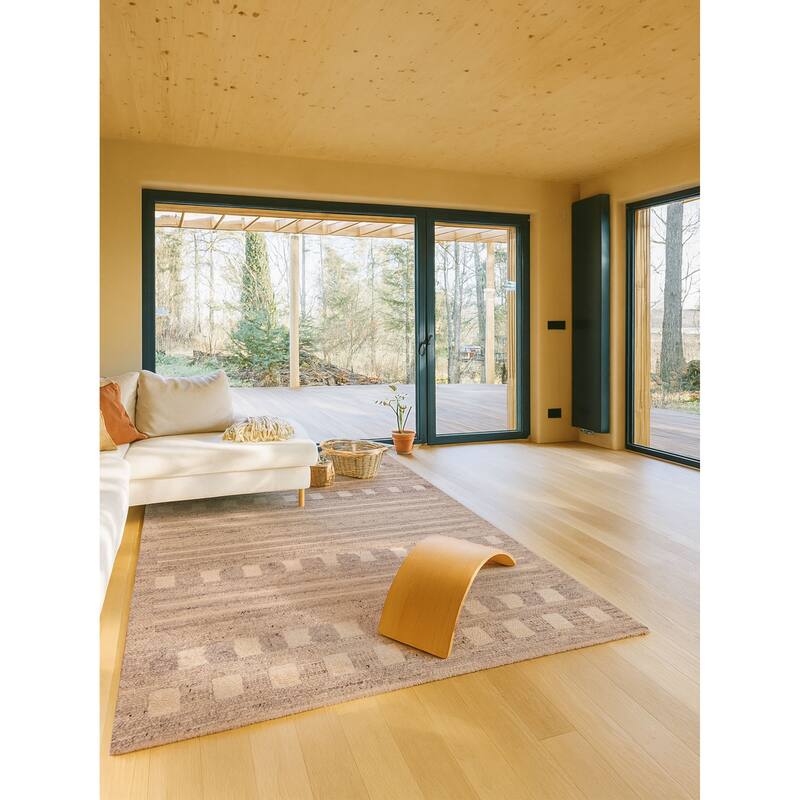 ECARPETGALLERY Hand-knotted Looma Grey Wool Rug - 8'2 x 10'3