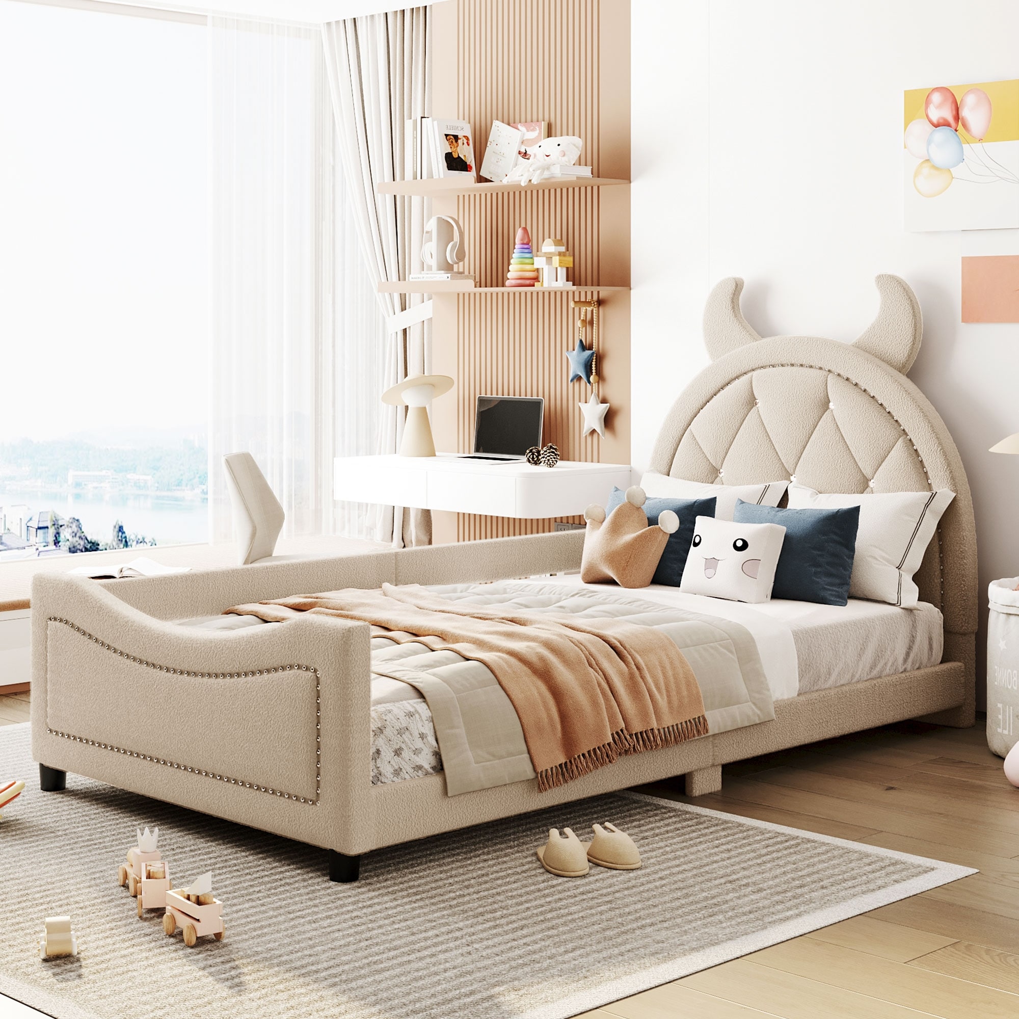 Girls deals upholstered bed