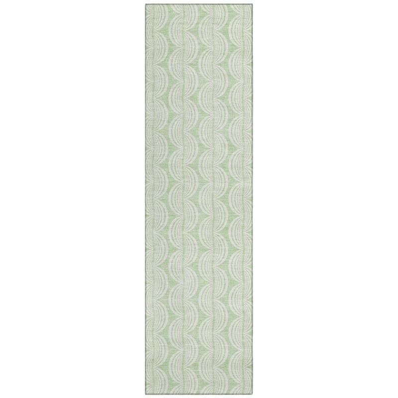Machine Washable Indoor/ Outdoor Wavy Modern Chantille Rug