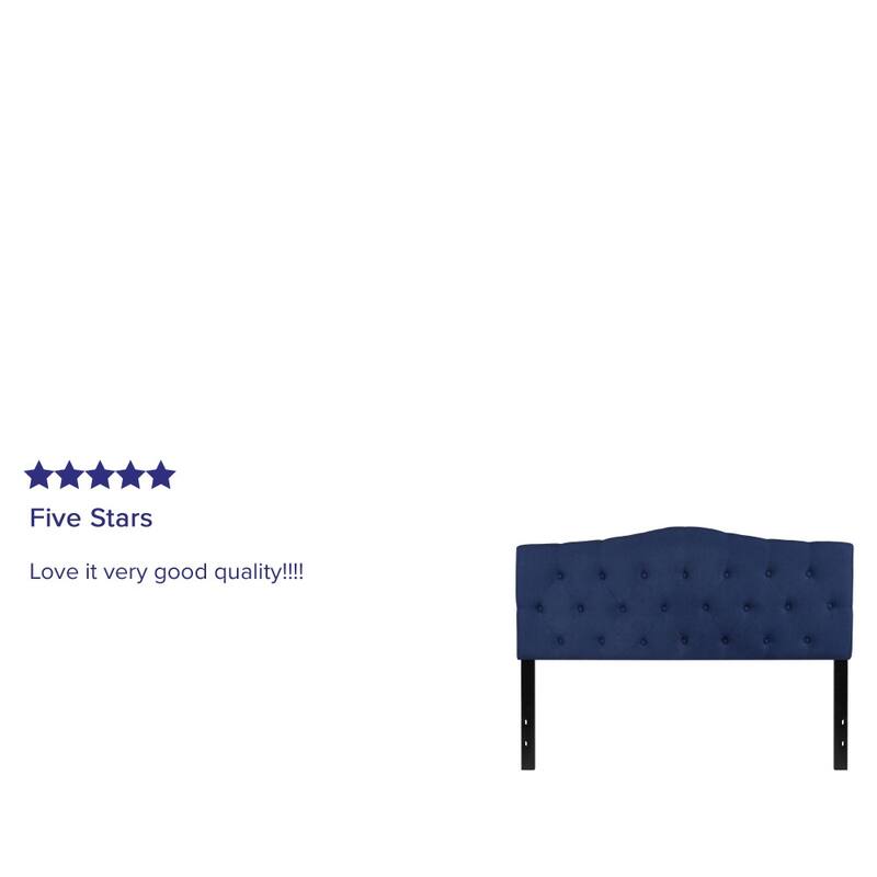 Arched Button Tufted Upholstered Headboard