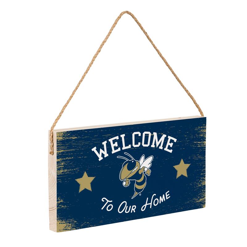Georgia Tech Wooden Door Decor Wall Sign - Multi-Color