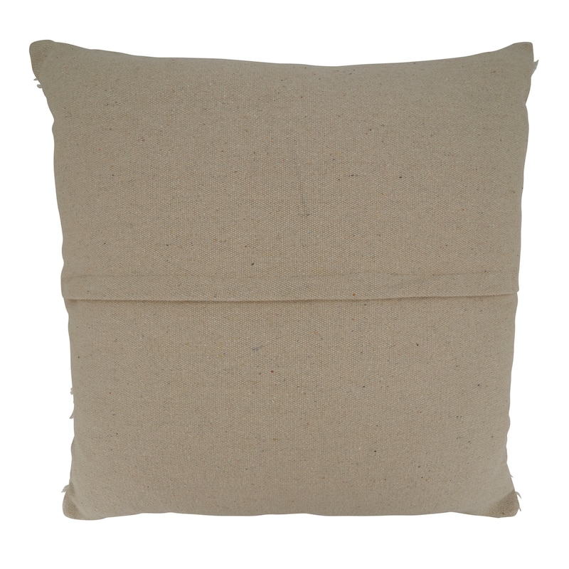 Throw Pillow With Tufted Cross Design, 20"x20"