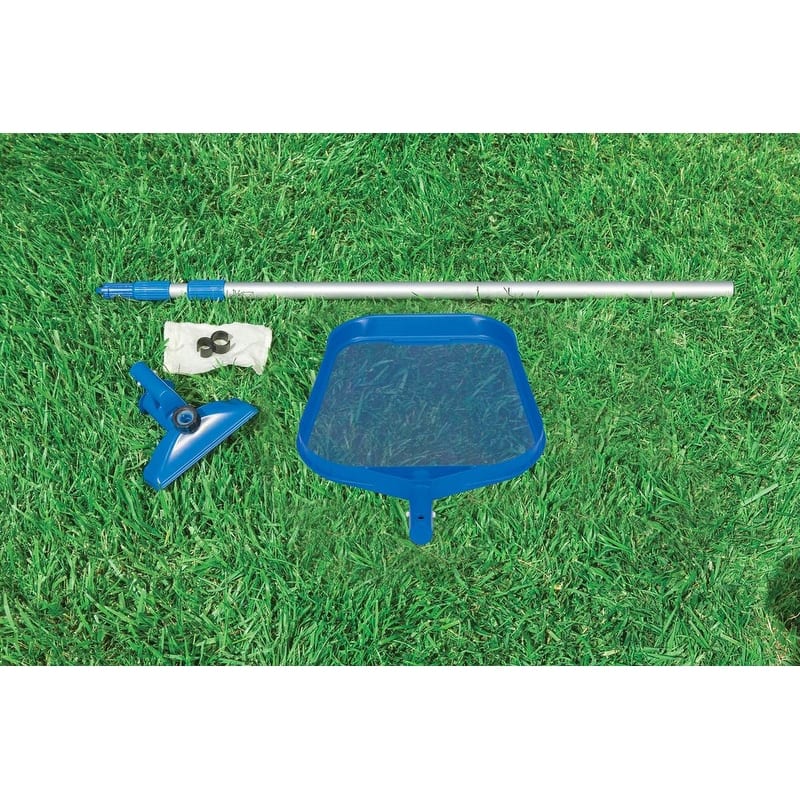 Intex Cleaning Maintenance Swimming Pool Kit w/ Vacuum, Skimmer & Pole | 28002E - 3.47
