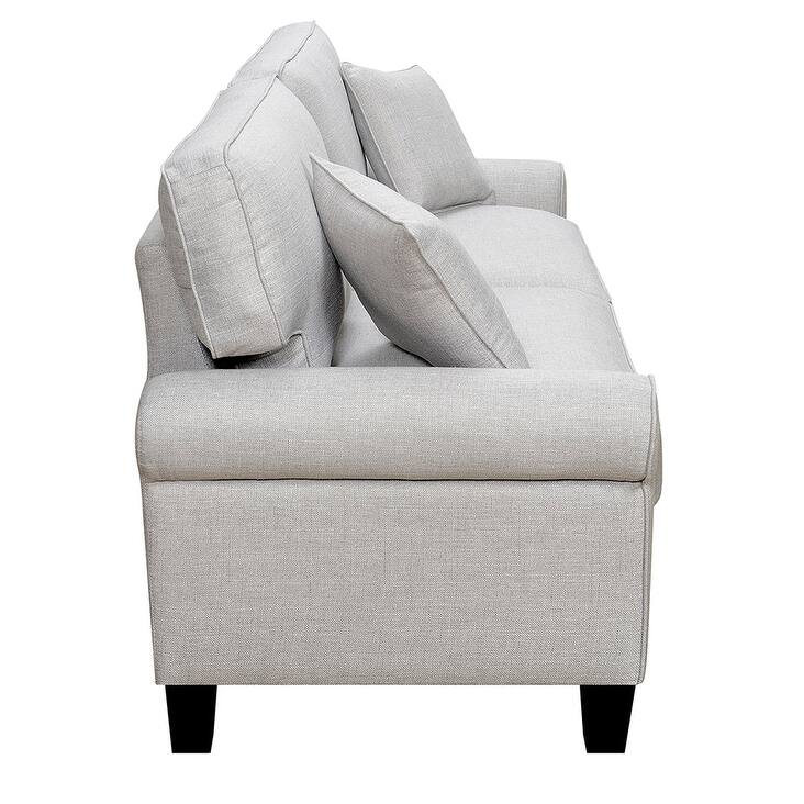 Serta Copenhagen 73" Sofa Couch for Two People, Pillowed Back Cushions and Rounded Arms, Durable Modern Upholstered Fabric