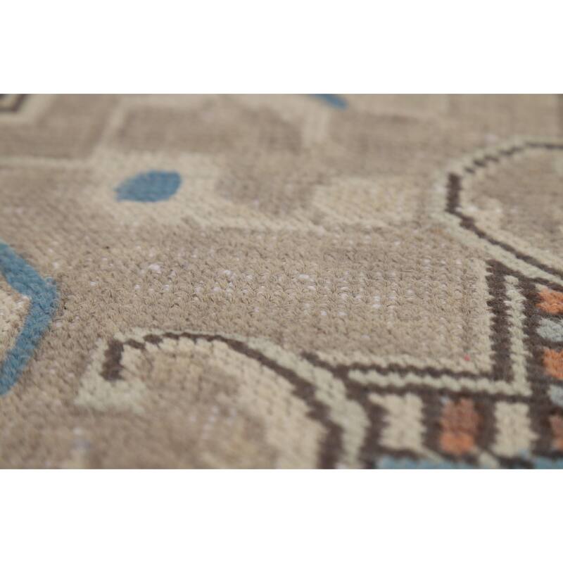 Blue Tabriz Persian Area Rug Handmade Wool Carpet - 9'4" x 12'10"