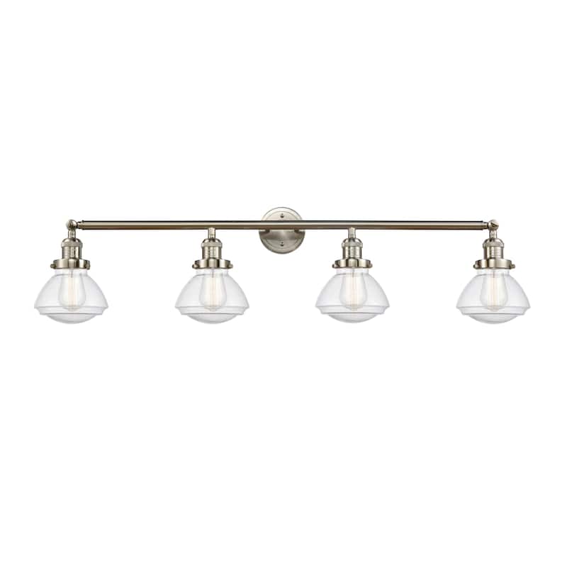 Innovations Lighting Olean 4 Light 43" Wide Bathroom Vanity Light - Brushed Satin Nickel / Seedy