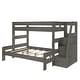 preview thumbnail 17 of 26, Max and Lily Modern Farmhouse Twin XL Over Queen Bunk Bed With Staircase
