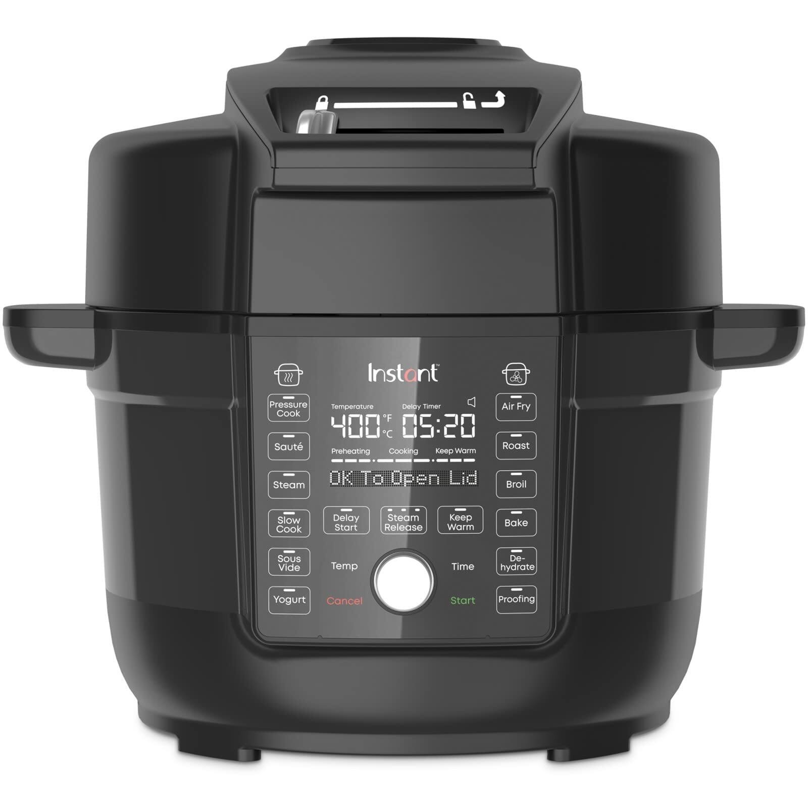 6.5 Qt Air Fryer and Pressure Cooker Combo, Sauté, Slow Cook, Bake