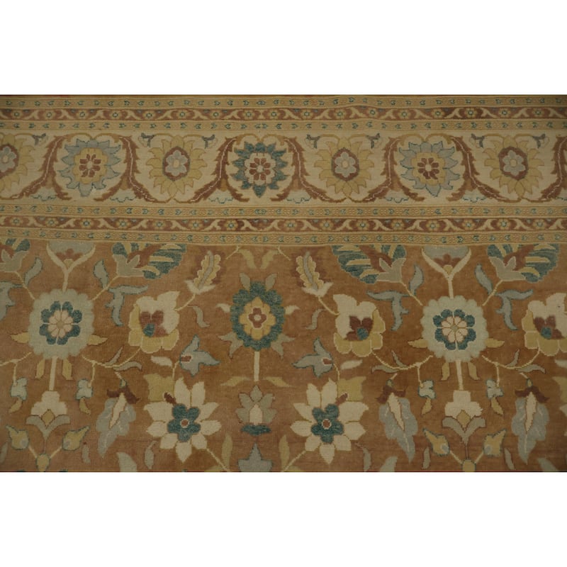 Hand Knotted Oriental 100% Wool Carpet Traditional All-Over Oranges & Rust Ziegler Area Rug - 17' 11'' X 9' 10''