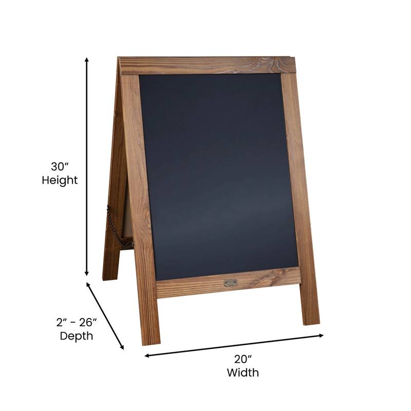 Wood A-Frame Magnetic Chalkboard Set-Markers, Stencils, and Magnets