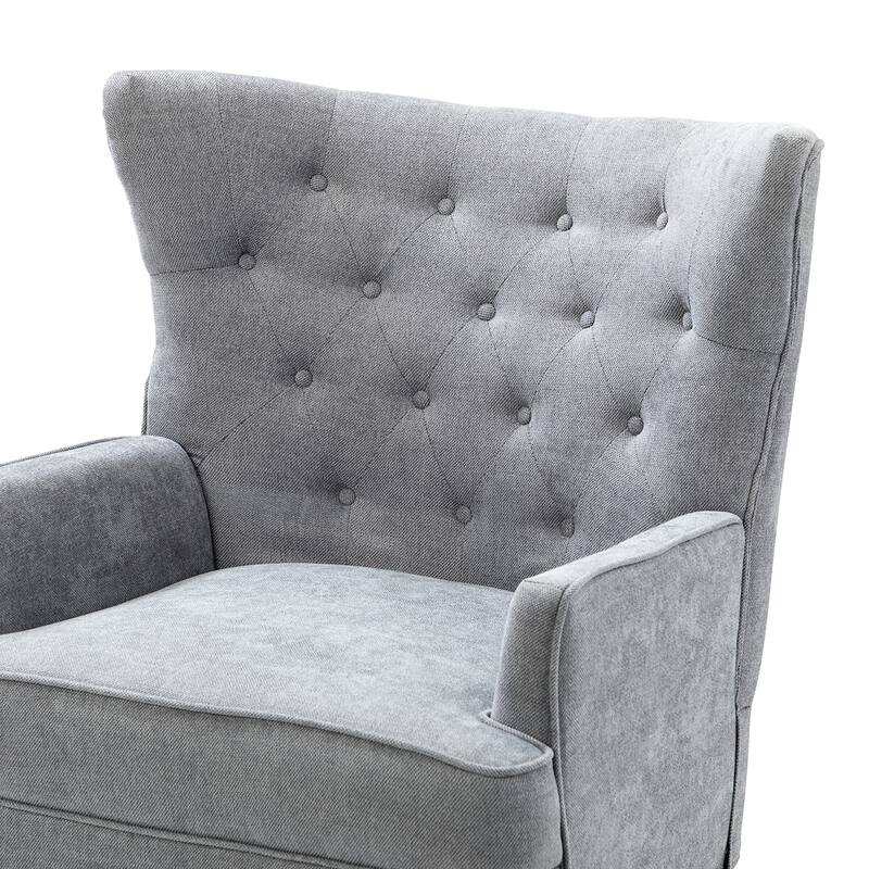 Alpheus Accent Armchair with Nailhead Trim by HULALA HOME