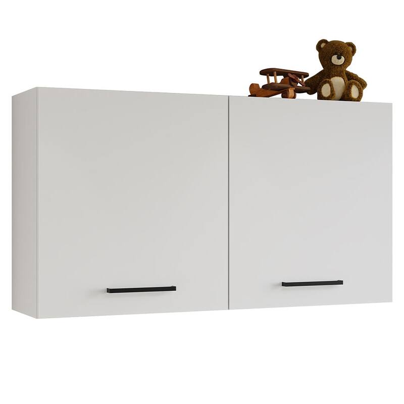 Madesa Bedroom Storage Cabinet 2 Doors Wooden Unit for Bedding & Boxes