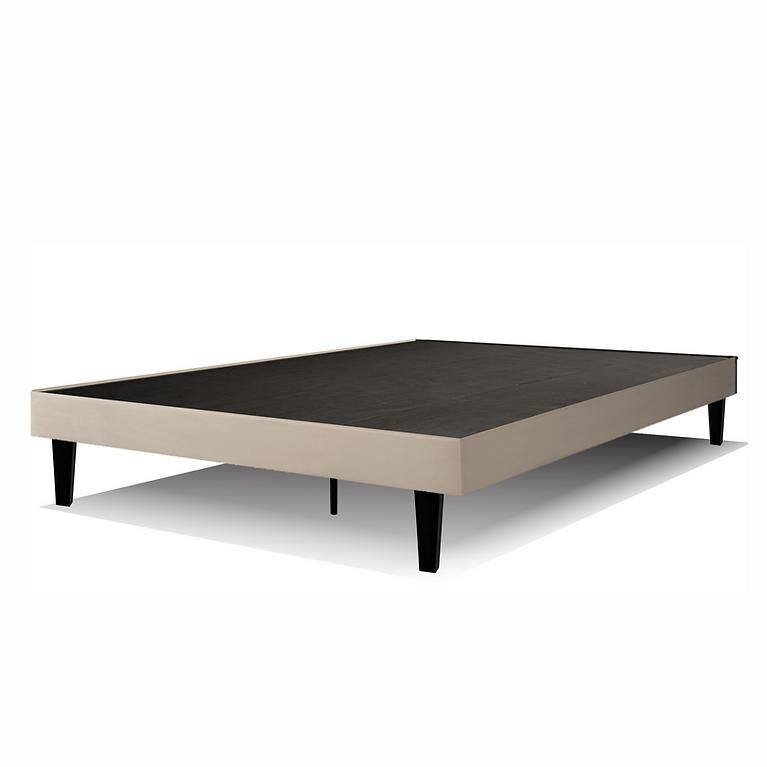 Republic Design House 14" Platform Bed Frame with 8" Legs - Ivory - Queen