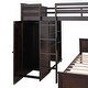 preview thumbnail 13 of 14, Full size Loft Bed with Twin size Stand-alone bed, Shelves,Desk,and Wardrobe,No Box Spring Required