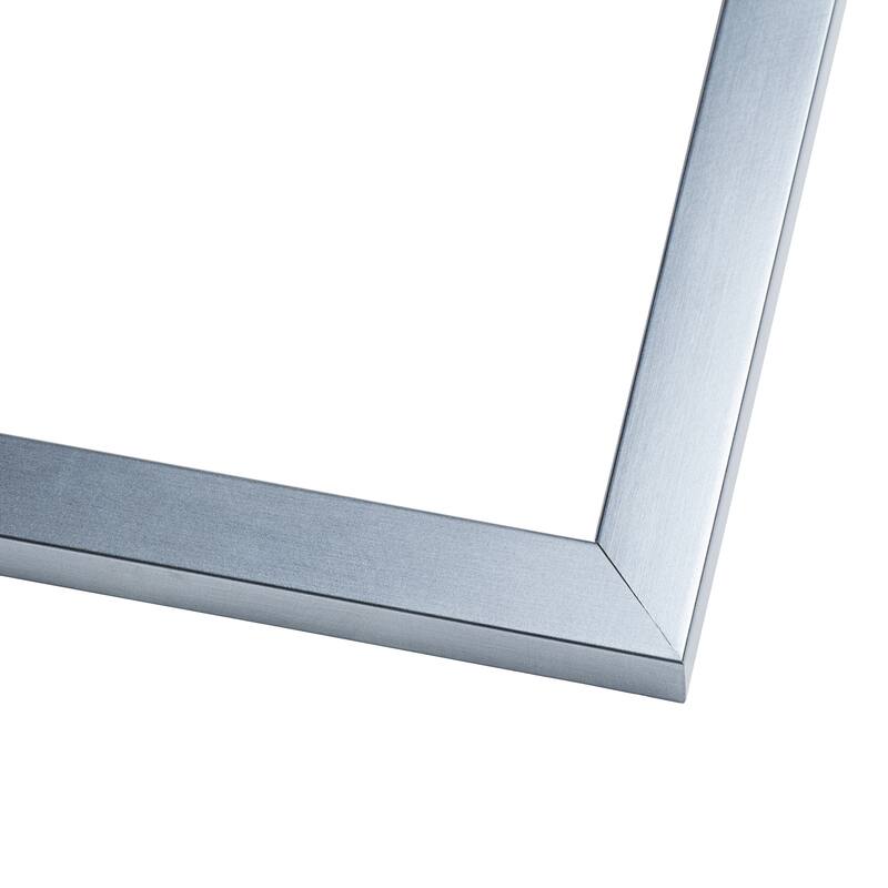 11x11 Silver Wood Picture Square Frame - UV Acrylic, Foam Board Backing, Hanging Hardware