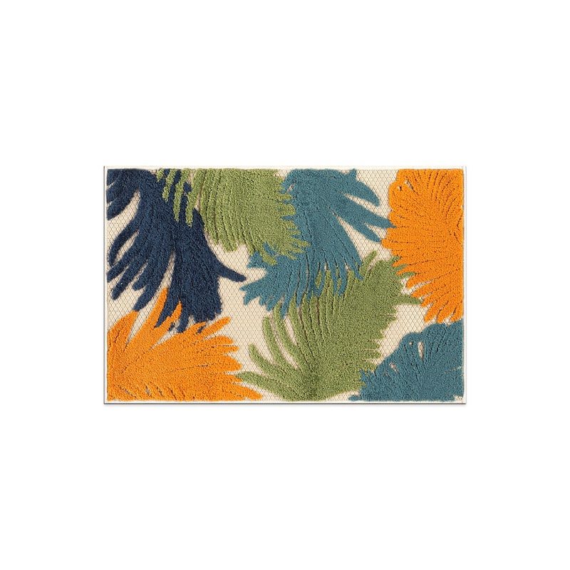 World Rug Gallery Tropical Floral Indoor/Outdoor Area Rug - 2' 7" x 4' - Multi
