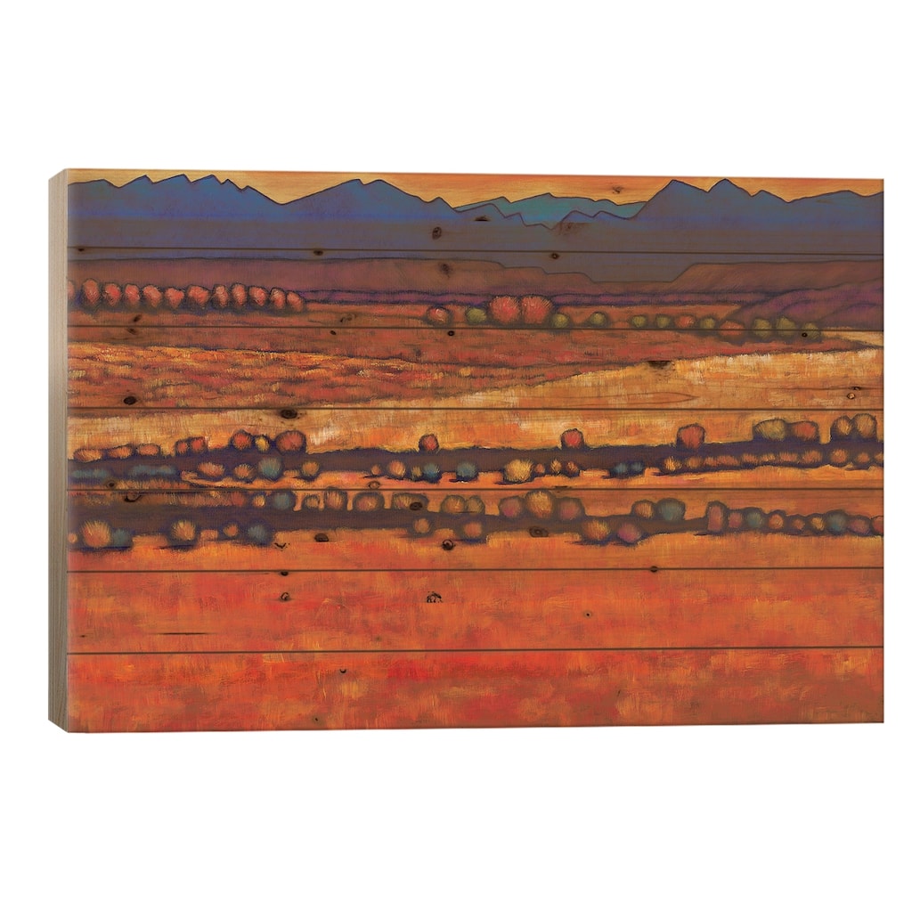 Desert Harmony Print On Wood by Johnathan Harris - Multi-Color