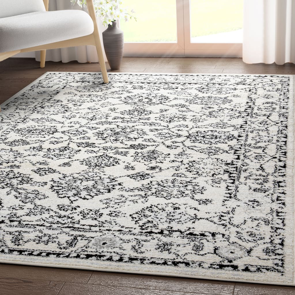 Well Woven Mystic Palace Persian Oriental Botanical Border Area Rug