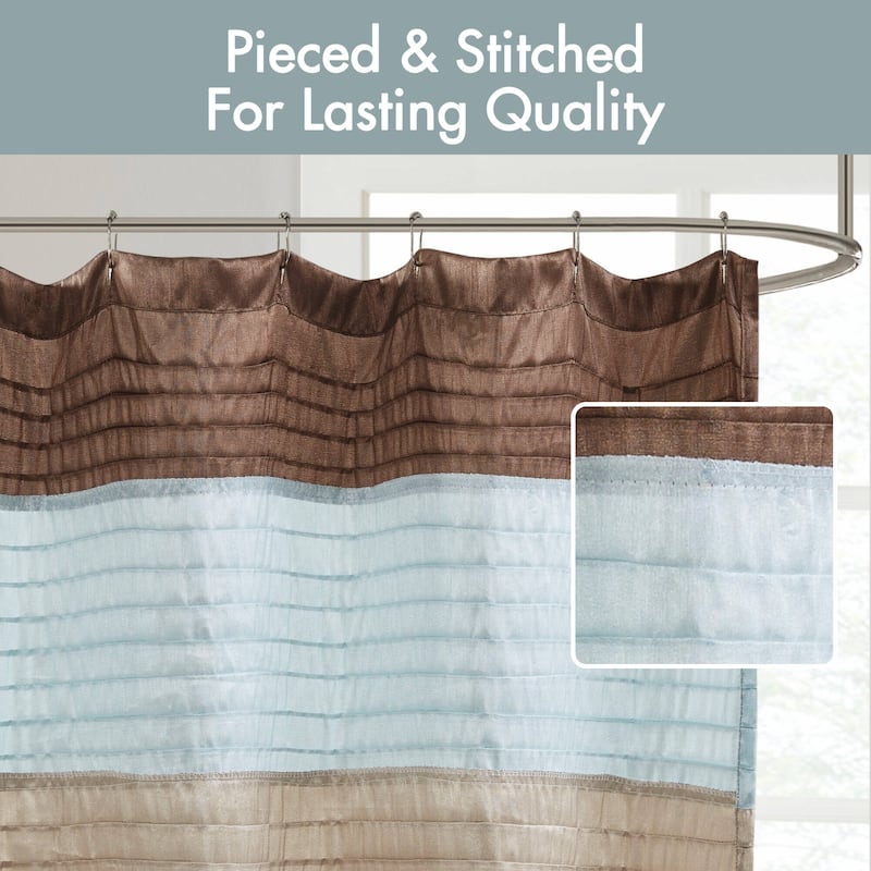Madison Park Amherst Faux Silk Shower Curtain