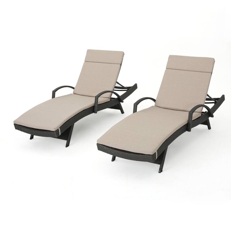 Vilano Outdoor Cushioned Lounge Chair (Set of 2) by Christopher Knight Home