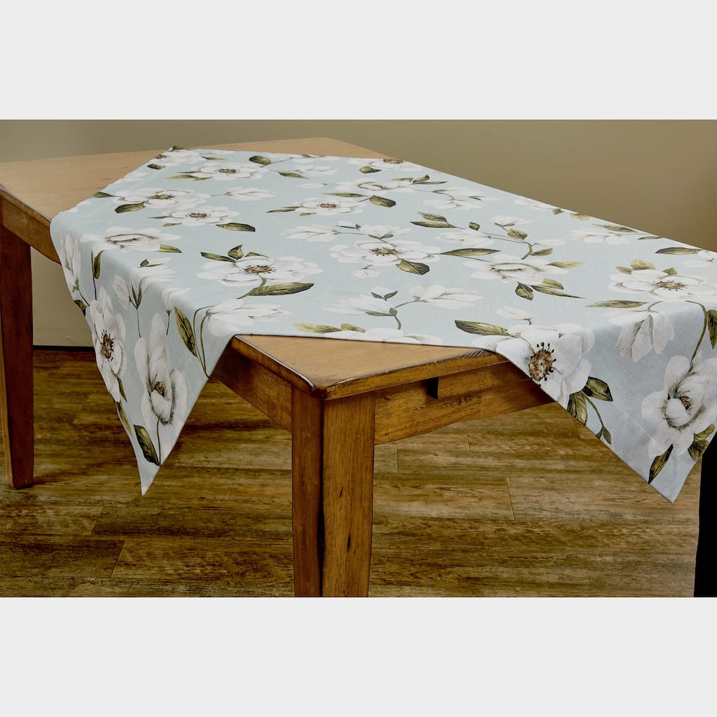 Split P Magnolia Floral Table Scarf 50''X50'' - 50" x 50"