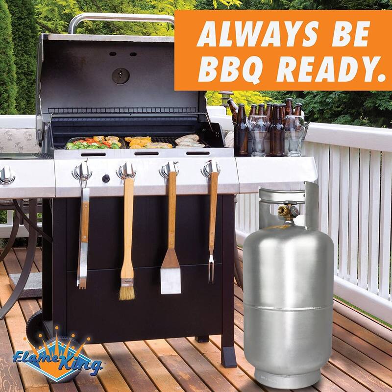 Flame King 30LB Aluminum Propane Tank Cylinder with Gauge & OPD Valve