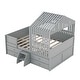 preview thumbnail 20 of 24, Full House Loft Bed with Drawers and Guardrails, White Finish
