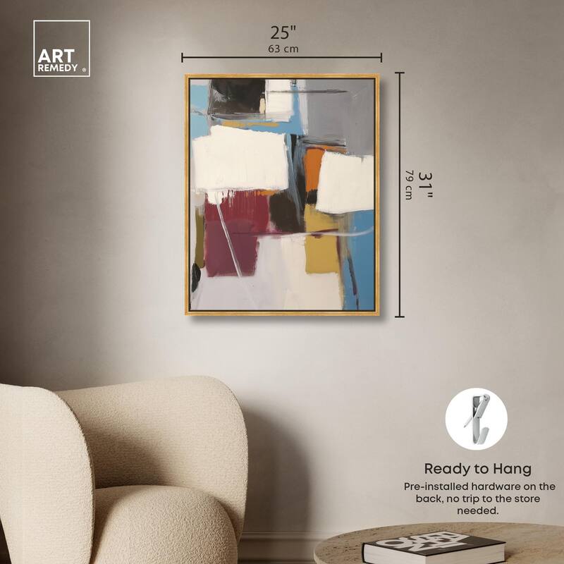 Stacked Forms Canvas by Art Remedy