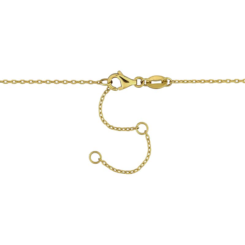 Miadora 22 1/2ct TGW Citrine Bead Chip Curb Chain Station Necklace in Yellow Plated Sterling Silver