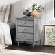 preview thumbnail 5 of 47, Walker Edison Bullrushes Solid Wood 3-Drawer Nightstand