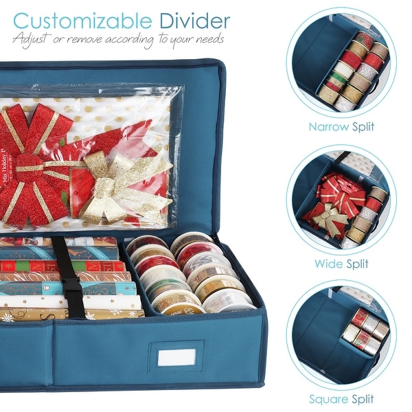 Hearth Harbor Premium Christmas Wrapping Paper Storage Organizer Bag 14 x40 x6 On Sale Bed Bath Beyond 30361322