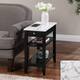 Option White Faux Marble/Black