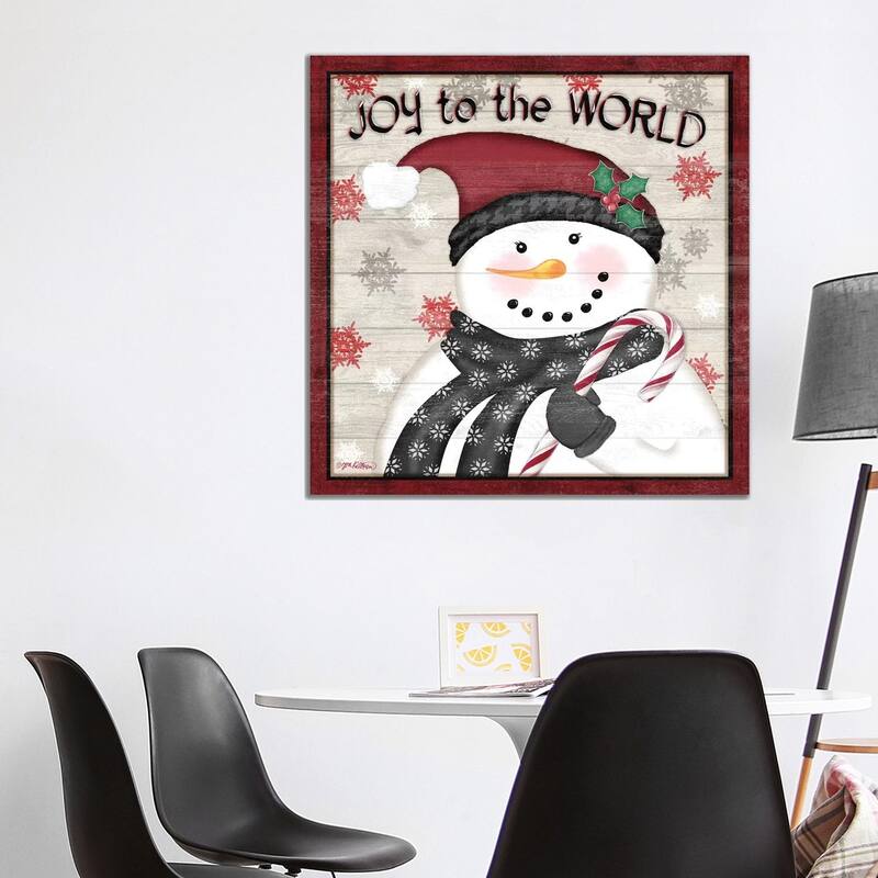 iCanvas "Rustic Snowmen I" by Jen Killeen Canvas Print - 37x37x1.5