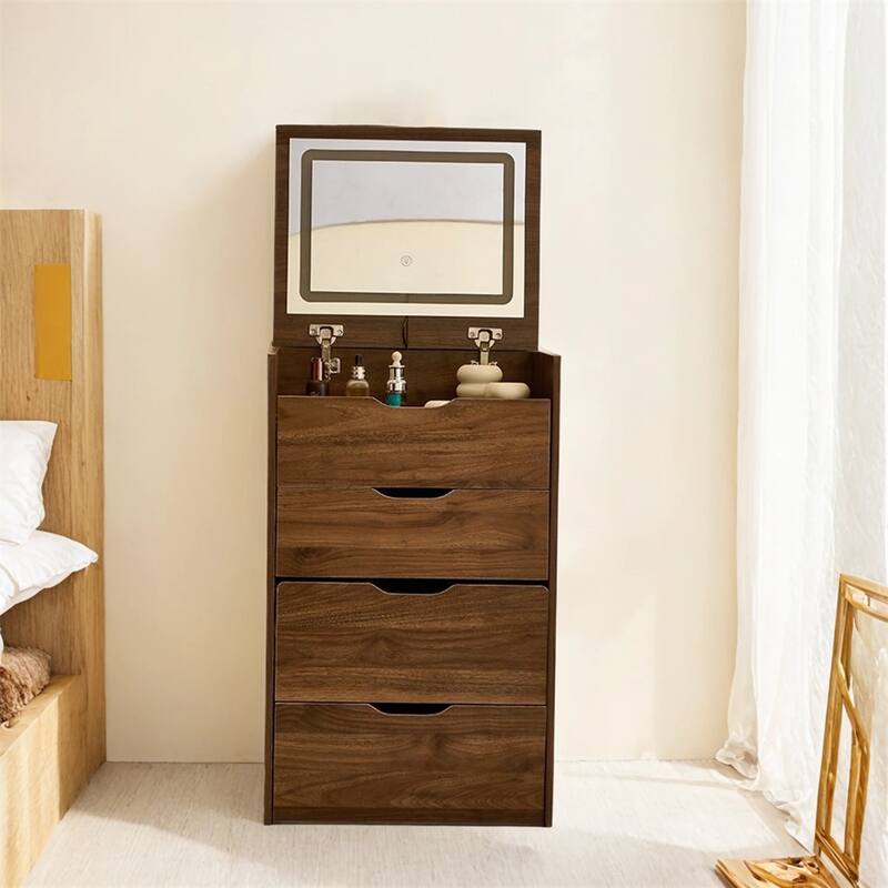 3 in 1 Vanity Desk with Flip Top Mirror,Small Make Up Vanity Set
