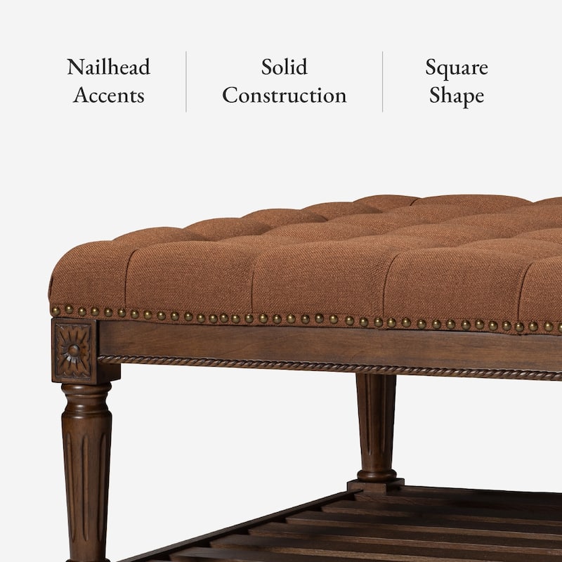 Maven Lane Mesa Square Upholstered Coffee Table