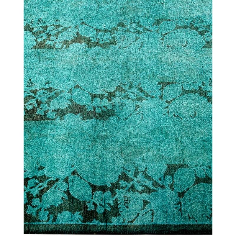 Contemporary Overdyed Wool Hand Knotted Runner - 2' 8" x 13' 0"