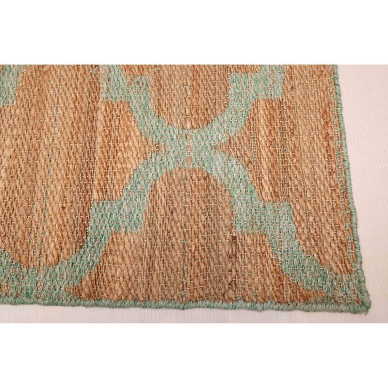 ECARPETGALLERY Flat-Weave Palas Denizli Tan Jute, Rayon Kilim - 5'3 x 7'6