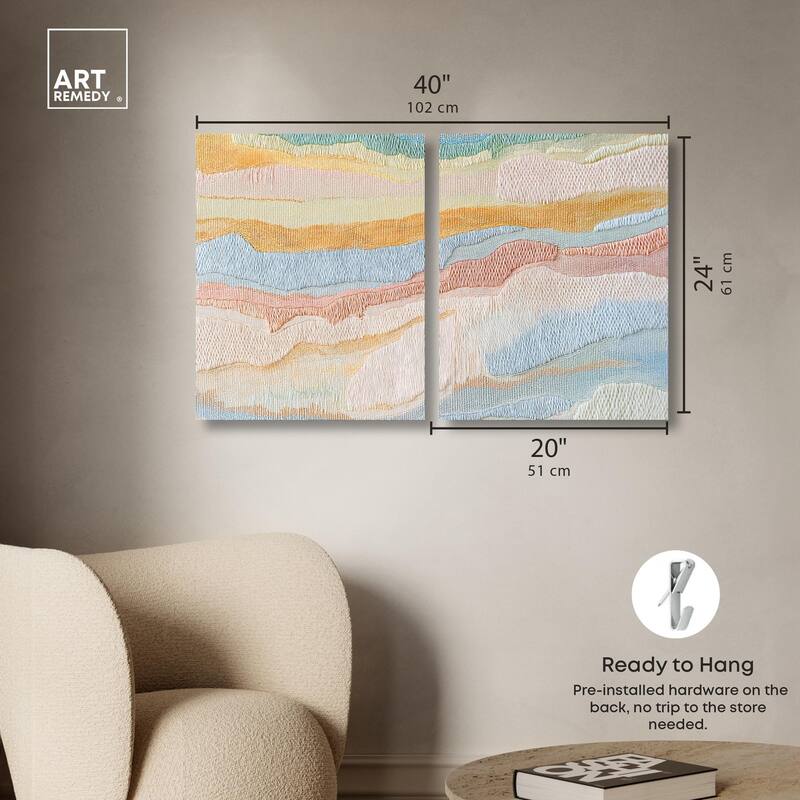 Morning Calm III Canvas Set of 2 by Art Remedy, Gallery Wrapped