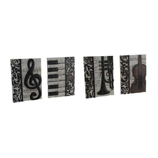 4 Piece Set Of Elegant Music Inspired Decorative Wall Plaques 4 Piece Set Of Elegant Music Inspired Decorative Wall Plaques On Free Shipping Orders Over 45 17159680