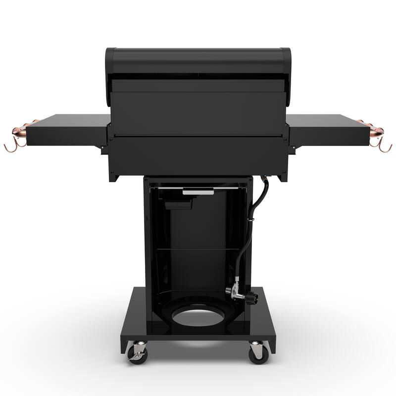 Kenmore 3-Burner Propane Gas Grill with Foldable Side Tables in Black/Copper