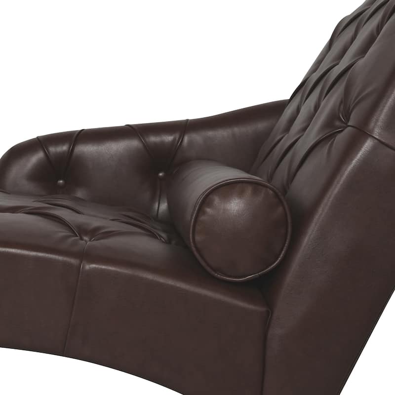 59.5" PU Upholstered Buttons Tufted Chaise Lounge Chair