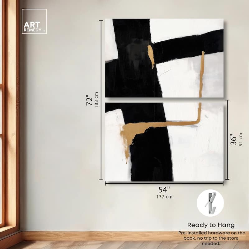 Urban Grid III Canvas Set of 2 by Art Remedy, Gallery Wrapped