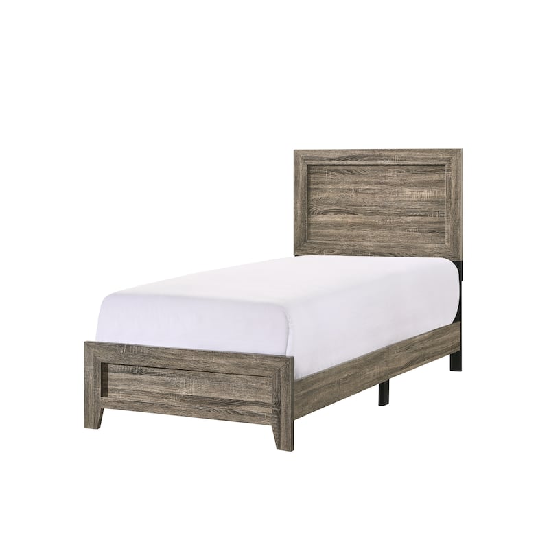 Linette Brown Panel Bed - Twin